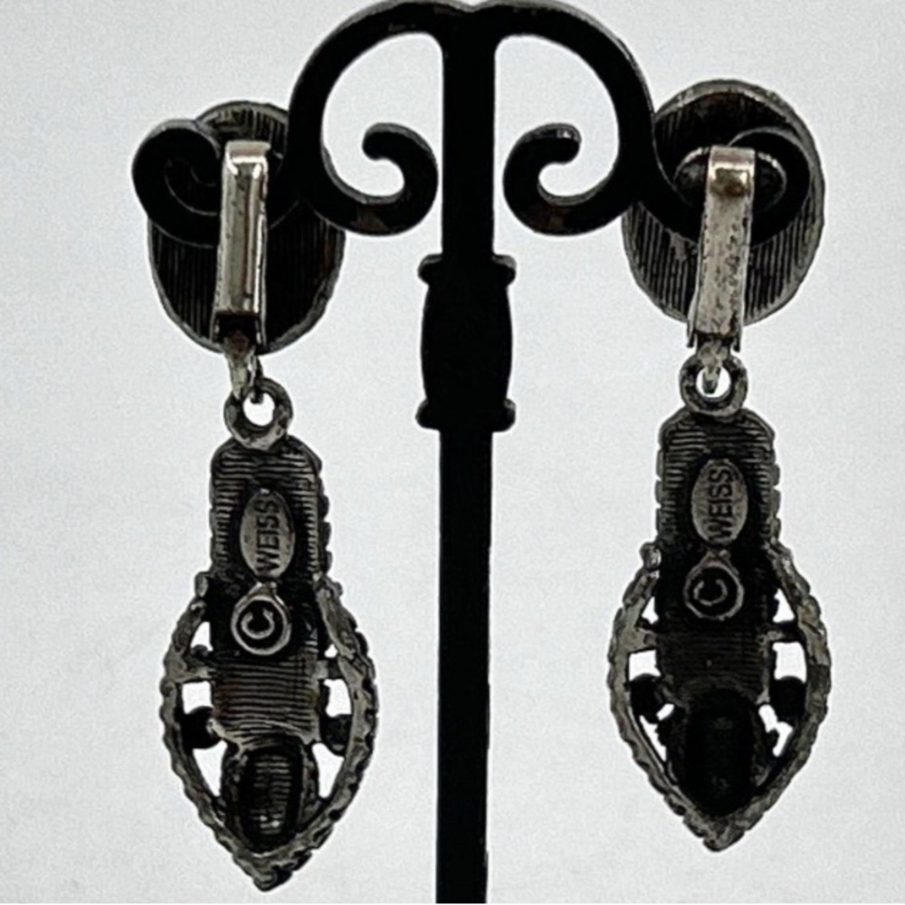 Albert Weiss Turquoise and Black Earrings - Picture 5 of 9